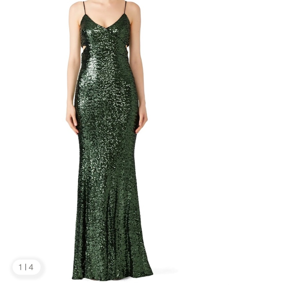 Badgley MISCHA Emerald Sequqnce gown